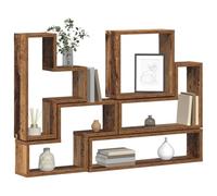 vidaXL Étagère Murale Montage Mural Bois Ancien 96 x 12 x 64 cm, Étagère Murale rectangulaire Moderne, Rangement Pratique, déco Gain de Place, Organisateur pour Salon et Bureau