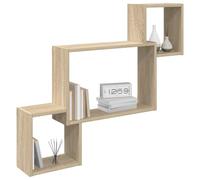 vidaXL Étagère Murale Montage Mural Marron 91,5 x 15 x 76 cm, Étagère Murale Moderne rectangulaire, Rangement spacieux, Design Gain de Place, Facile à Nettoyer pour Votre Maison
