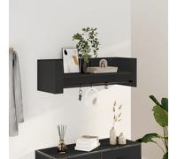 Vidaxl Étagère Murale Noir 100x35x30,5 Cm Bois D'ingénierie Multicolore
