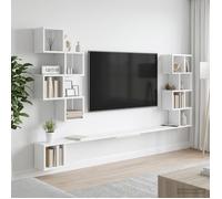 Vidaxl Étagère Murale Pour Téléviseur Blanc 200 X 15 X 94 Cm