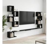 vidaXL Étagère murale pour téléviseur Chêne noir 180 x 15 x 94 cm 8012293