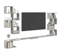 vidaXL Étagère Murale pour téléviseur Gris béton 180 x 15 x 94 cm