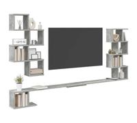 Vidaxl Étagère Murale Pour Téléviseur Gris Béton 200 X 15 X 94 Cm