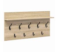 vidaXL Étagère Murale pour Vestes en chêne Sonoma, 80 x 40 x 12 cm. C'est Une Solution de Rangement en Bois reconstitué, avec des Crochets Solides. Son Design Moderne Permet de Gagner de la Place. El