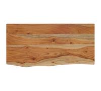 vidaXL Étagère murale / tablette flottante Rectangulaire – Acacia massif, bordure assortie, Marron