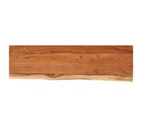 vidaXL Étagère murale rectangulaire acacia massif bordure assortie Marron