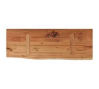vidaXL Étagère murale - Tablette flottante, rectangulaire, acacia massif, bordure assortie