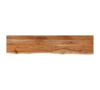 vidaXL Étagère murale Rectangulaire acacia massif – Tablette flottante – Bordure assortie Marron