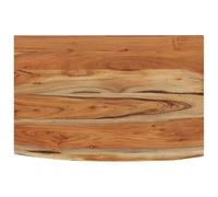 vidaXL Étagère murale rectangulaire en acacia massif, bordure assortie Marron