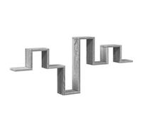 vidaXL Étagère Murale Sonoma Gris 104,5x10x43 cm Bois d'ingénierie, étagère de Rangement, étagère Suspendue, étagère d'affichage, étagère Flottante