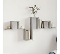 vidaXL Étagère murale sonoma gris 104,5x10x43 cm bois d'ingénierie, étagère de rangement, étagère suspendue, étagère 840728