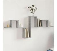vidaXL Étagère murale sonoma gris 104,5x10x43 cm bois d'ingénierie, étagère de rangement, étagère suspendue, étagère 840728 Gris G