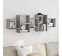 vidaXL Étagère murale Sonoma – Bois ingénierie Gris 129 x 18 x 42 cm