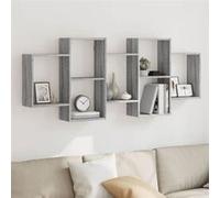 vidaXL Étagère murale Sonoma 159 x 18 x 65 cm bois d'ingénierie Gris
