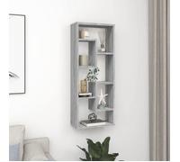 Vidaxl Étagère Murale Sonoma Gris 36x16x90 Cm Bois Ingénierie Marron