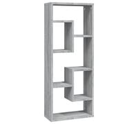 Vidaxl Étagère Murale Sonoma Gris 36x16x90 Cm Bois Ingénierie Marron