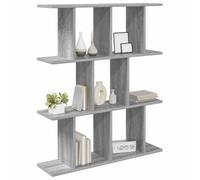 vidaXL Étagère Murale Sonoma Gris 80 x 20 x 96 cm Bois d'ingénierie, Salon, Étagère Murale Moderne & Unité de Rangement, Bois Flottant, Options de Séparation Intérieure