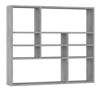 Vidaxl Étagère Murale Sonoma Gris 90x16x78 Cm Bois Ingénierie Marron