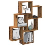 vidaXL Étagère Murale sous Forme de Cube Vieux Bois 78x15x93 cm, Stockage en Forme de Cube, Organisateur en Forme de Cube, étagère Flottante