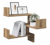vidaXL Étagères d'angle murales 2 pcs chêne artisanal 40x40x49,5 cm 856609