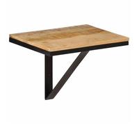vidaXL Étagère murale 358576 – Bois massif de manguier et fer 40x30x32 cm