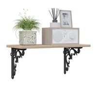 vidaXL Étagère murale Supports 12 pièces Noir 14,5 x 14,5 x 3 cm Acier