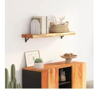 vidaXL Étagère Murale, Tablette Flottante, Décoration Murale de Bureau Salle de Séjour, Rectangulaire Massif Acacia Bordure 370238