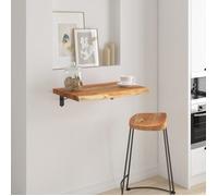 vidaXL Étagère Murale, Tablette Flottante, Décoration Murale de Bureau Salle de Séjour, Rectangulaire Massif Acacia Bordure 370248