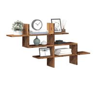 vidaXL Étagère murale Vieux Bois 124,5×18×60,5 cm Bois d'ingénierie Multicolore