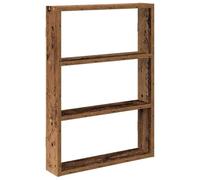 vidaXL Étagère Murale Vieux Bois 43x9x60 cm Bois d'ingénierie, étagère Flottante, étagère Suspendue, étagère Murale d'angle, étagère Murale Flottante