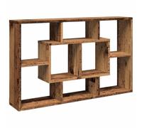 vidaXL Étagère murale Vieux bois 85×16×52,5 cm Bois d'ingénierie – Flottante pour CD