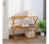 vidaXL Étagère pliable à 3 niveaux Marron 70x31x63 cm Bois d'acacia 153328