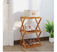 vidaXL Étagère Pliable à 3 Niveaux, Support de Plantes avec Rangement, Étagère d'Exposition, Organisateur de Salon Cuisine, 153329