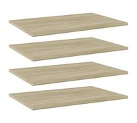 vidaXL Étagère pour bibliothèque 4 pièces chêne Sonoma 60 x 40 x 1,5 cm aggloméré