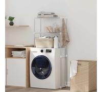 vidaXL Étagère pour machine à laver Blanc 63 x 27 x 136 cm Aluminium