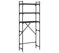 vidaXL Étagère pour machine à laver Noir 67x25x163 cm Bois composite