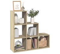 vidaXL Étagère séparatrice de pièce 3 niveaux chêne sonoma 99x29x99 cm, étagère, étagère à livres, étagère de rangement, 857960