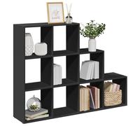 Vidaxl Étagère Séparatrice De Pièce 3 Niveaux Noir 137,5x29x103,5 Cm Multicolore