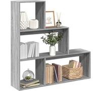vidaXL Étagère séparatrice de pièce 3 niveaux Sonoma gris 123×29×123 cm