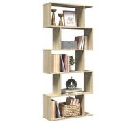 vidaXL Étagère séparatrice de pièce 5 niveaux chêne sonoma 70x24x161cm, étagère, étagère à livres, étagère de rangement, 858095