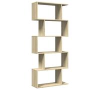 vidaXL Étagère séparatrice de pièce 5 Niveaux chêne Sonoma 70x24x161cm, étagère, étagère à Livres, étagère de Rangement, bibliothèque