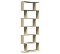 vidaXL Étagère séparatrice de pièce 6 niveaux chêne Sonoma 70x24x193 cm