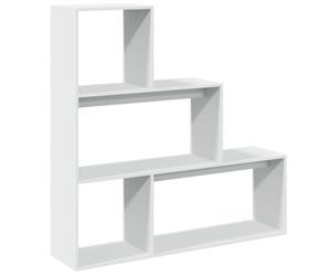 vidaXL Étagère séparatrice de pièce à 3 Niveaux Blanc 123x29x123 cm