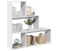 Vidaxl Étagère Séparatrice De Pièce À 3 Niveaux Blanc 123x29x123 Cm Blanc