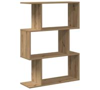 vidaXL Étagère séparatrice de pièce 858119 – 3 niveaux, chêne artisanal