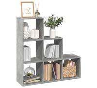 vidaXL Étagère séparatrice de pièce à 3 niveaux Gris béton 99x29x99 cm