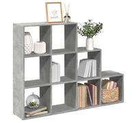 vidaXL Étagère séparatrice de pièce à 3 niveaux Gris béton