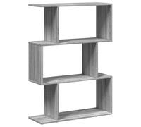 vidaXL Étagère séparatrice de pièce à 3 Niveaux Sonoma Gris 70x24x97cm, bibliothèque, Support à Livres, étagère d'exposition, étagère à Livres