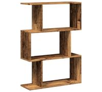 vidaXL Étagère séparatrice de pièce à 3 niveaux Vieux bois 70x24x97 cm Marron