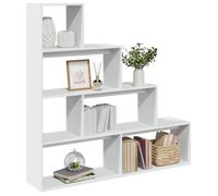 Vidaxl Étagère Séparatrice De Pièce À 4 Niveaux Blanc 143,5x29x143,5cm Multicolore